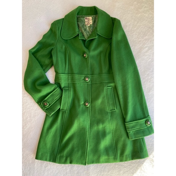 emerald green peacoat